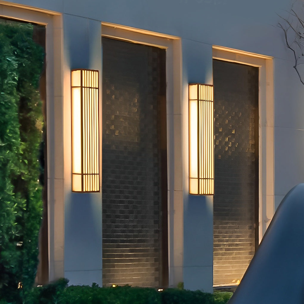 Premium Retro Grid Waterproof Rectangle LED Outdoor Wall Light
