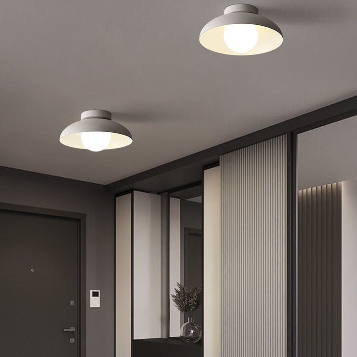 Wabi-Sabi Iron & Glass Semi-Flush Light