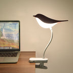 Nordic Bird Clip LED Night Light - USB Rechargeable Table Lamp