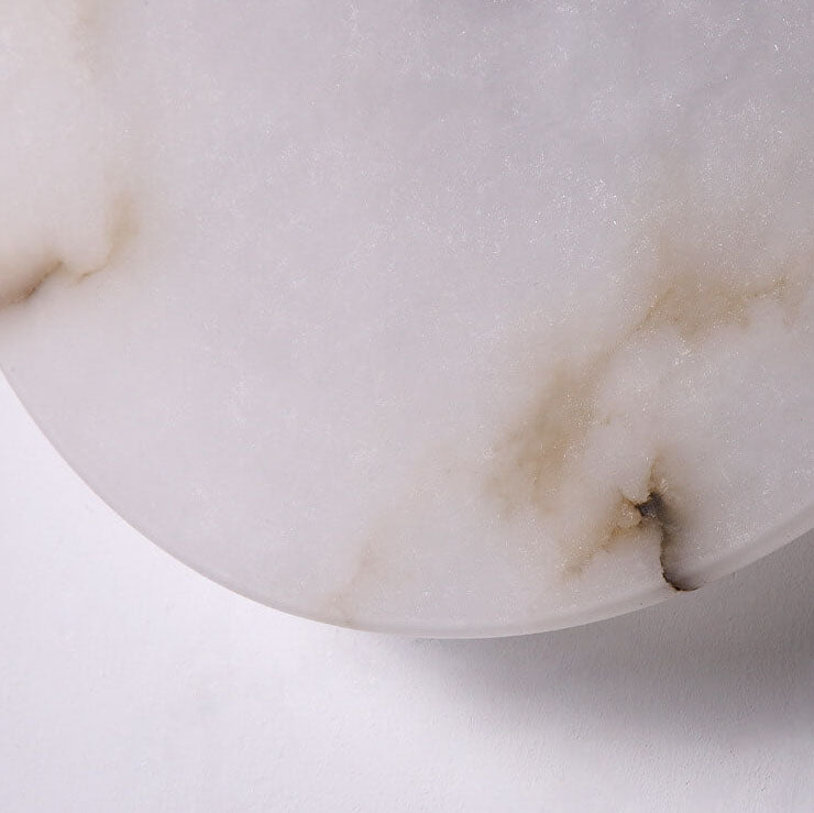 Luxury Round Marble and Iron LED Wall Sconce