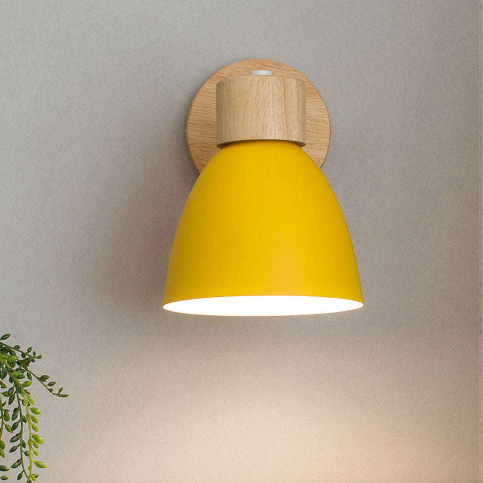 Macaron Iron & Wood Wall Sconce