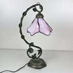 Premium Tiffany-Inspired Flower Petal Resin Stained Glass Table Lamp