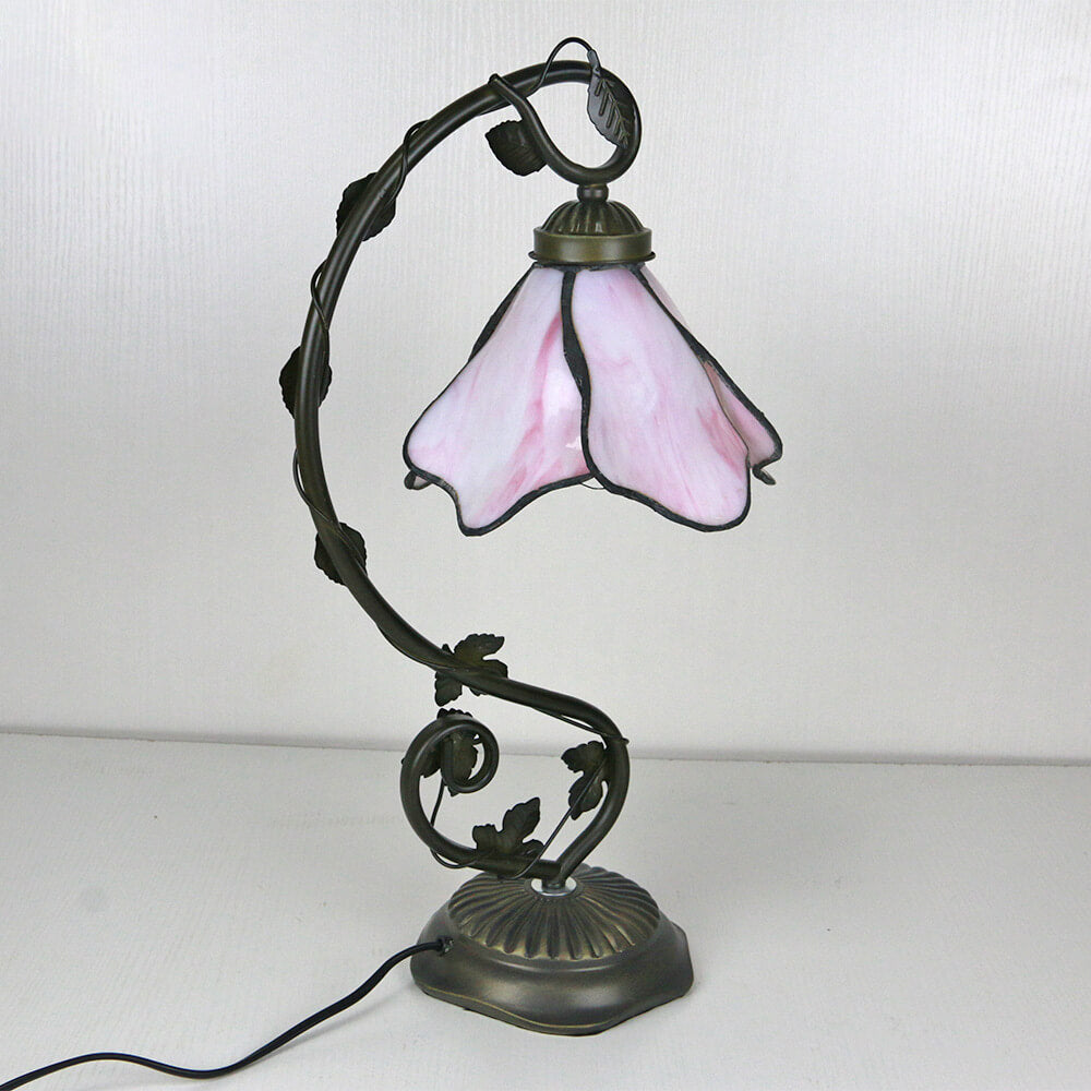Premium Tiffany-Inspired Flower Petal Resin Stained Glass Table Lamp