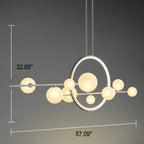 Contemporary Glass Bubble Chandelier - 7/10 Light Design