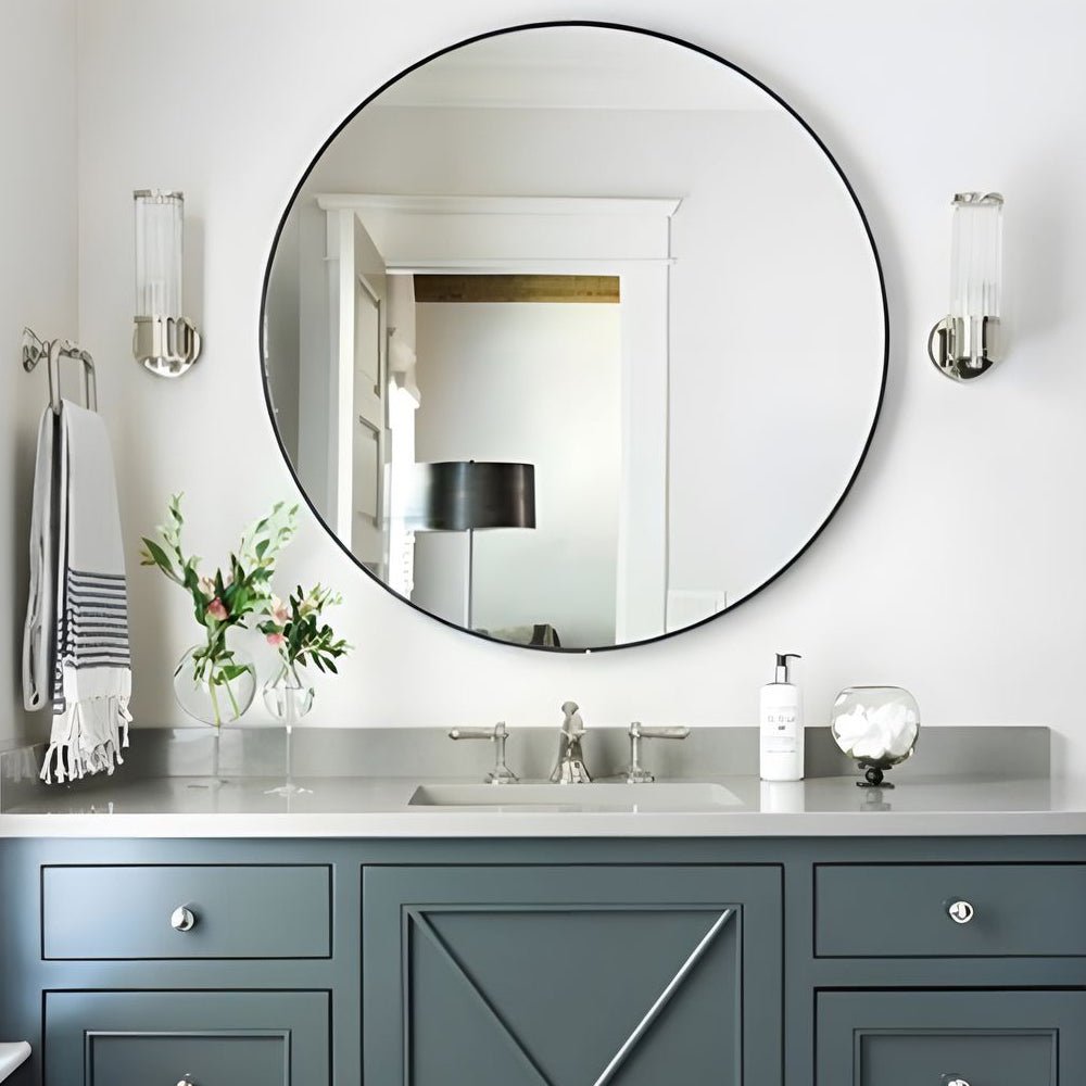 Contemporary Chrome and Gold Wall Sconce with Clear Glass Cylinder Shade