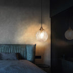 Vintage Lotus Glass Globe Pendant Light