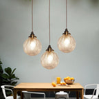 Vintage Lotus Glass Globe Pendant Light