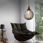 Vintage Lotus Glass Globe Pendant Light