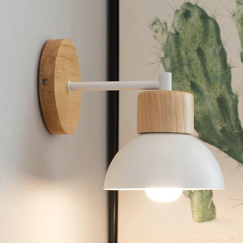 Modern Nordic Wood & Metal Wall Sconce