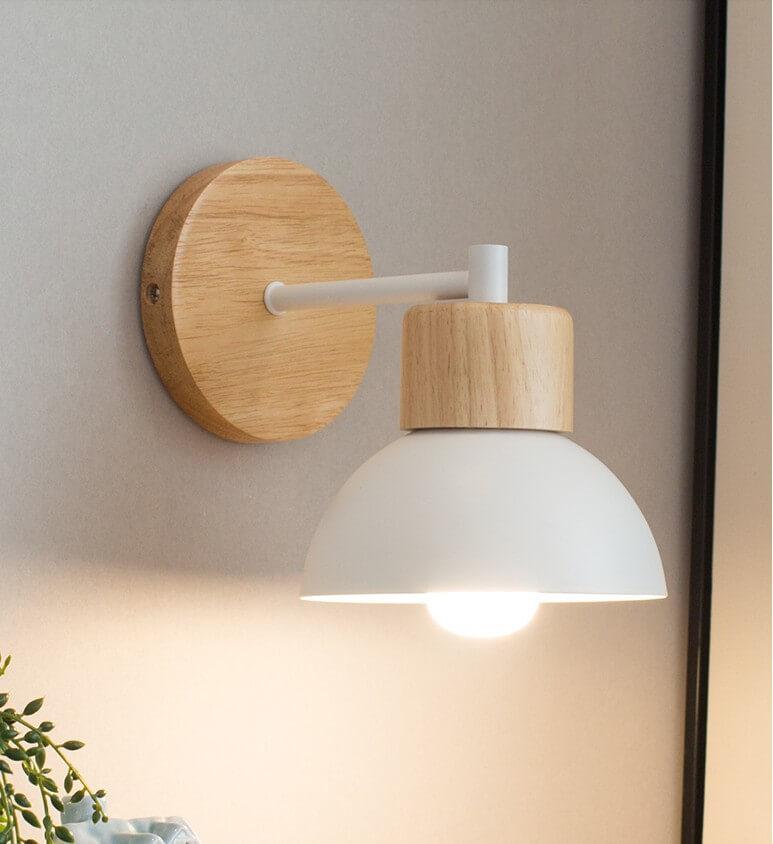 Modern Nordic Wood & Metal Wall Sconce