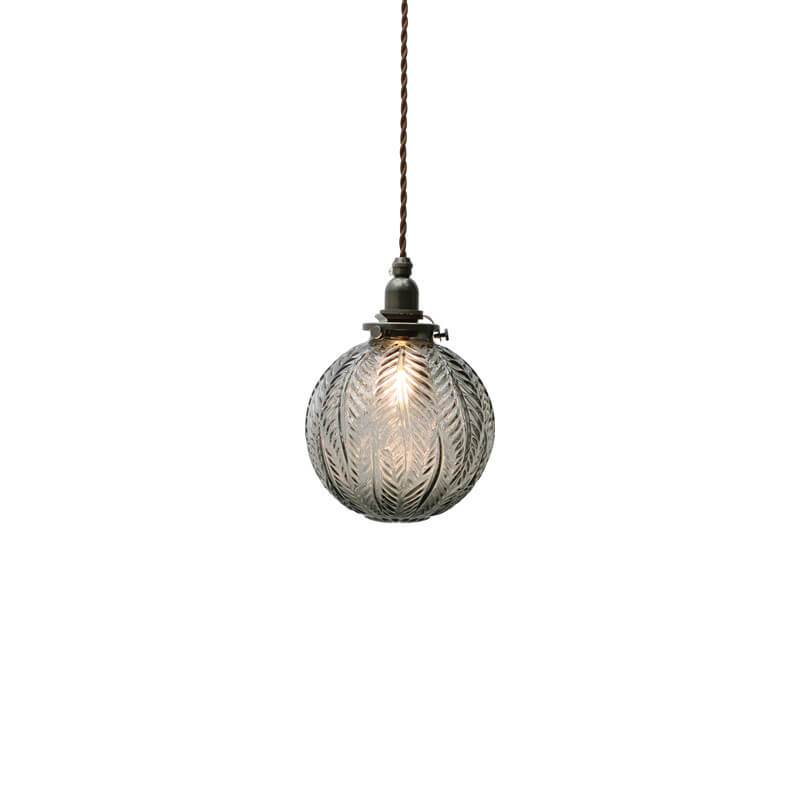 Vintage Lotus Glass Globe Pendant Light