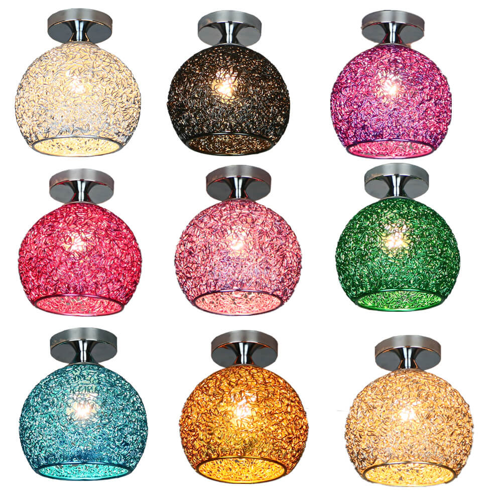 Colorful Semi-Flush Mount Light