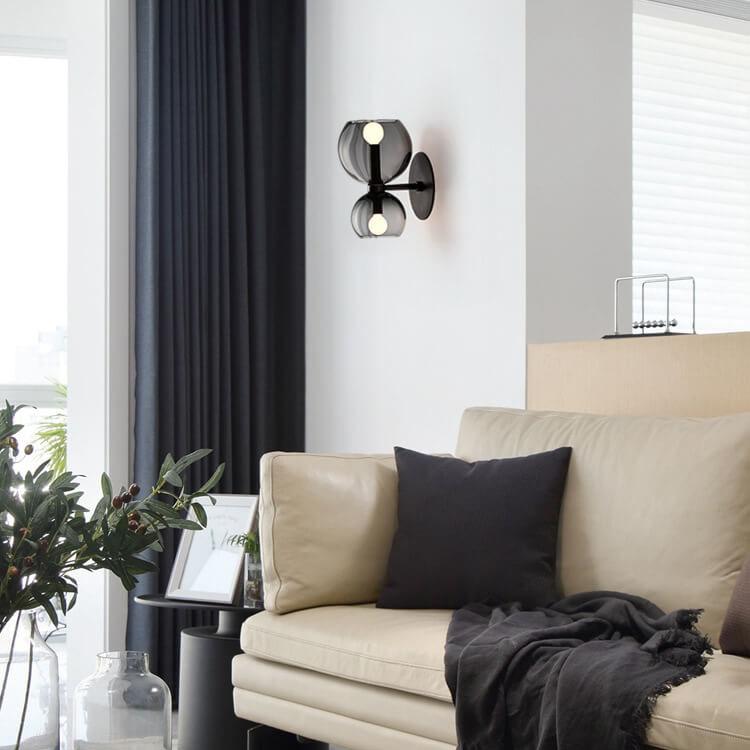 Contemporary 2-Light Bowl Sconce