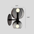 Contemporary 2-Light Bowl Sconce