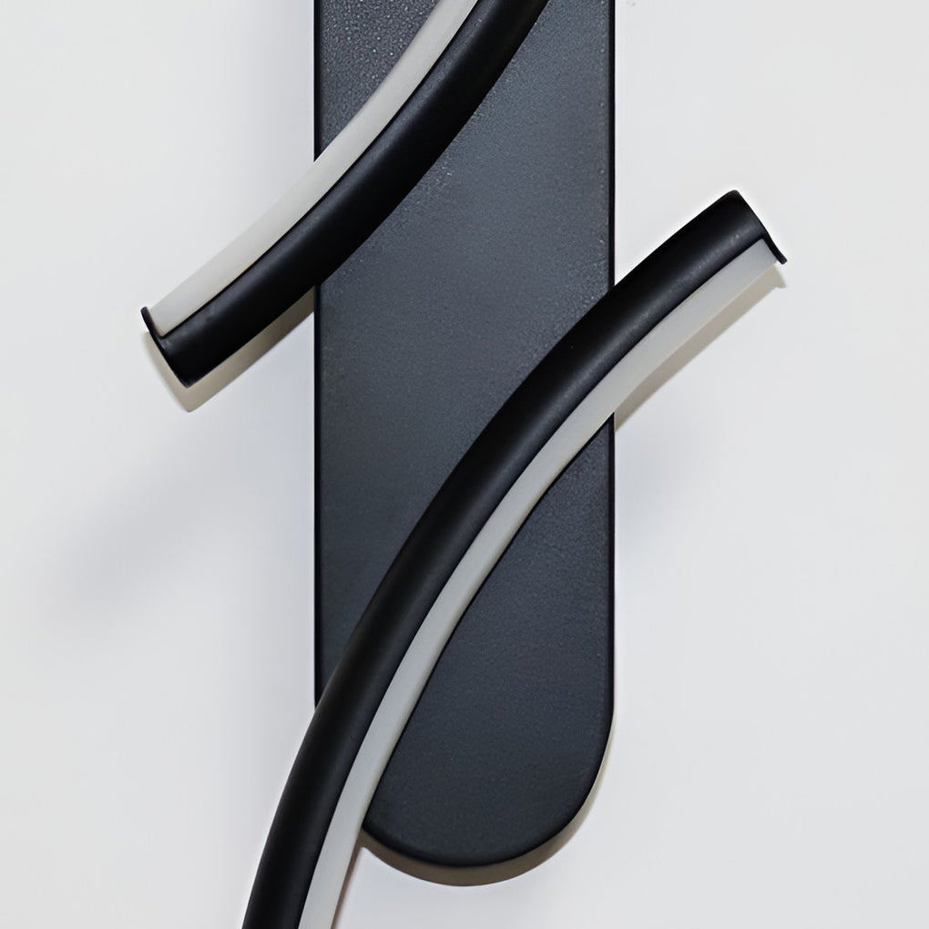 Contemporary S-Shaped LED Wall Sconce