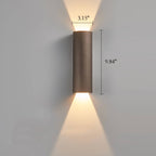Contemporary Aluminum Cylindrical LED Wall Sconce