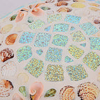 Tiffany Mosaic Shells 1-Light Flush Mount Ceiling Light