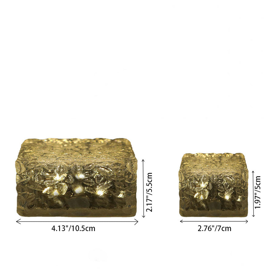 Premium Solar LED Ice Brick Outdoor Light - Modern ABS