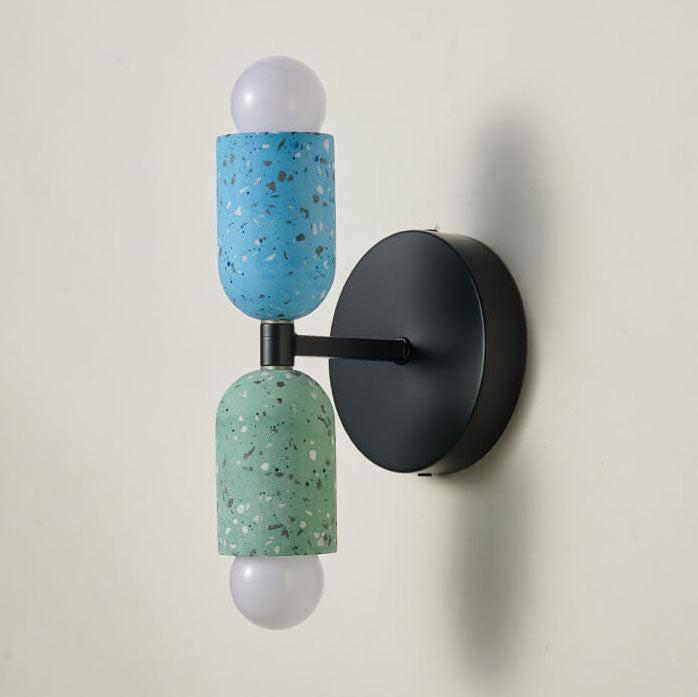 Wabi-Sabi Iron & Cement 2-Light Wall Sconce