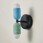 Wabi-Sabi Iron & Cement 2-Light Wall Sconce