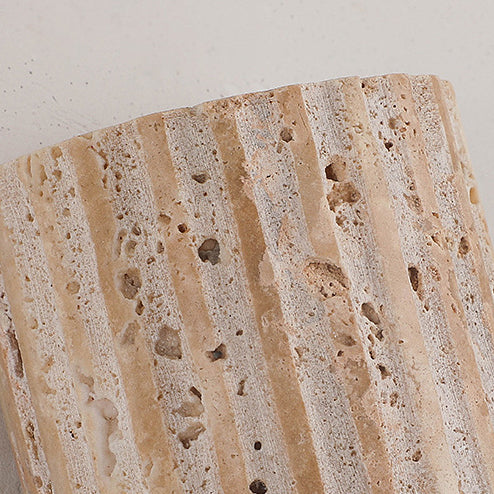 Travertine Semicircle LED Sconce