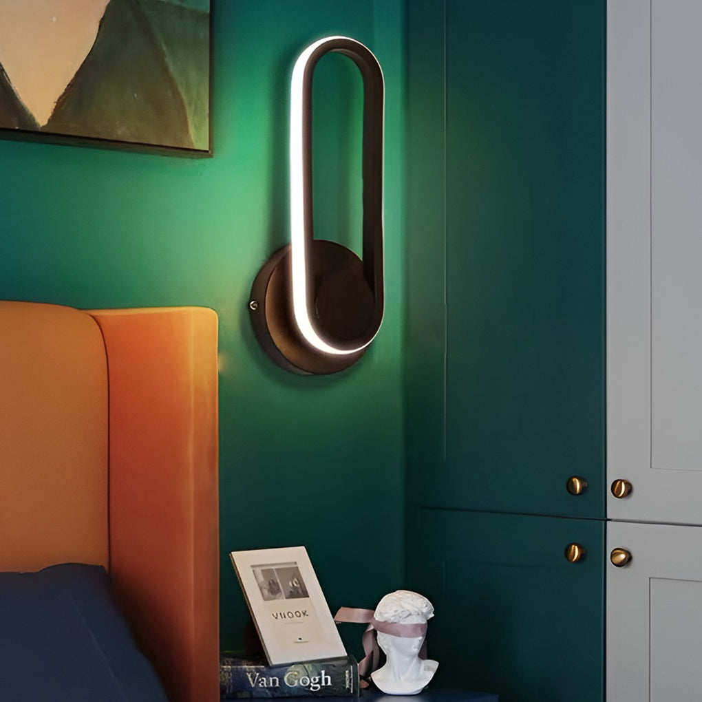330° Rotatable Nordic LED Wall Sconce - Rounded Rectangular Design