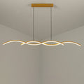 Nordic Minimalist LED Chandelier with Long Wave Design
