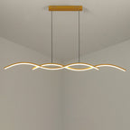 Nordic Minimalist LED Chandelier with Long Wave Design