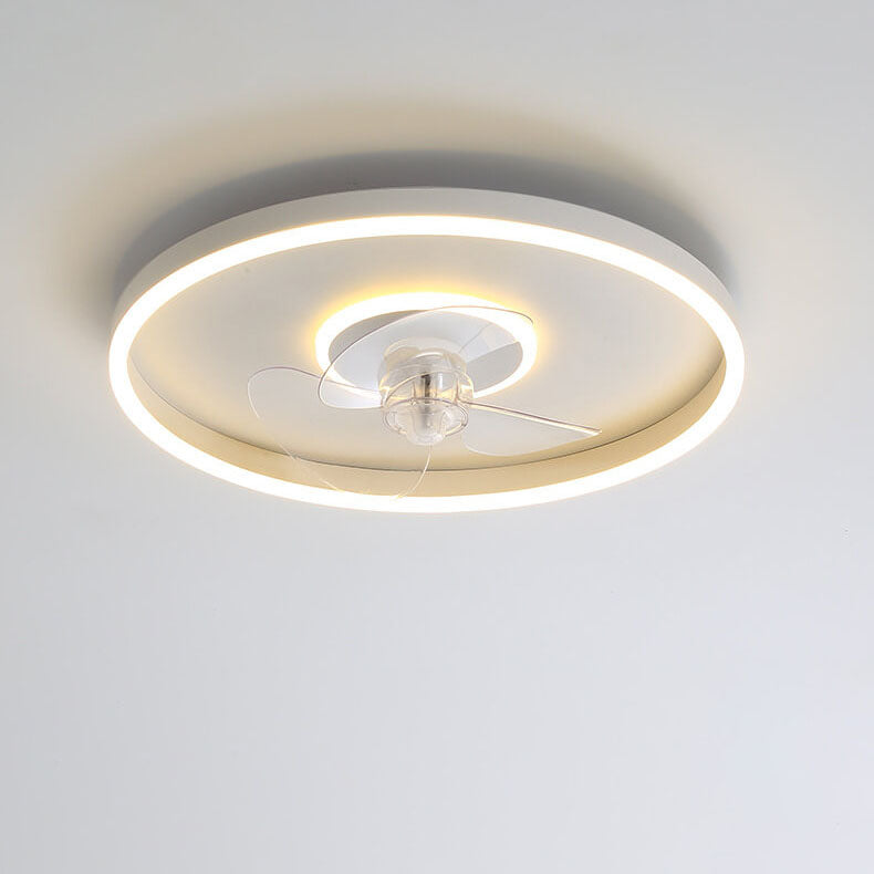 Minimalist Round Invisible LED Ceiling Fan Light