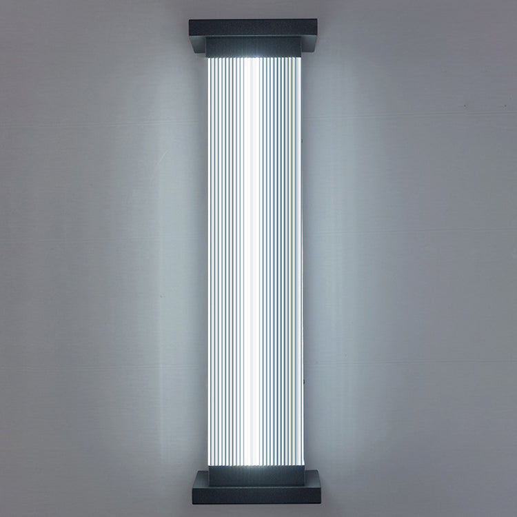 Premium Waterproof Striped Rectangle Wall Sconce Lamp