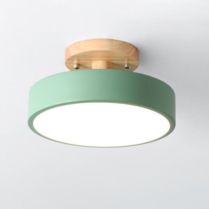 Nordic Round LED Semi-Flush Mount Ceiling Light