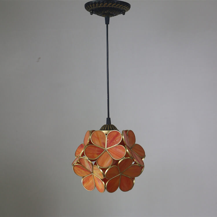 Premium Vintage Stained Glass Petal Pendant Light