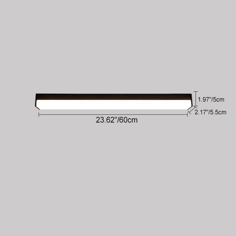 Premium Minimalist Long Rectangle Aluminum LED Flush Mount