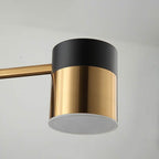 Elegant Black and Gold Semi-Flush Mount Light - 4 to 8 Bulb Design