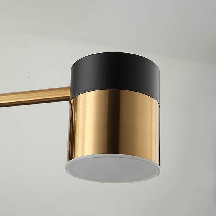 Elegant Black and Gold Semi-Flush Mount Light - 4 to 8 Bulb Design