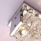 Modern LED Crystal Wall Sconce with Three-Step Dimming