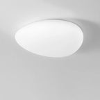 Nordic Minimalist LED Flush Mount Ceiling Light with Cobblestone Lampshade