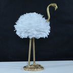 Nordic Goose Feather Flamingo Table Lamp - 1-Light Design for Bedside