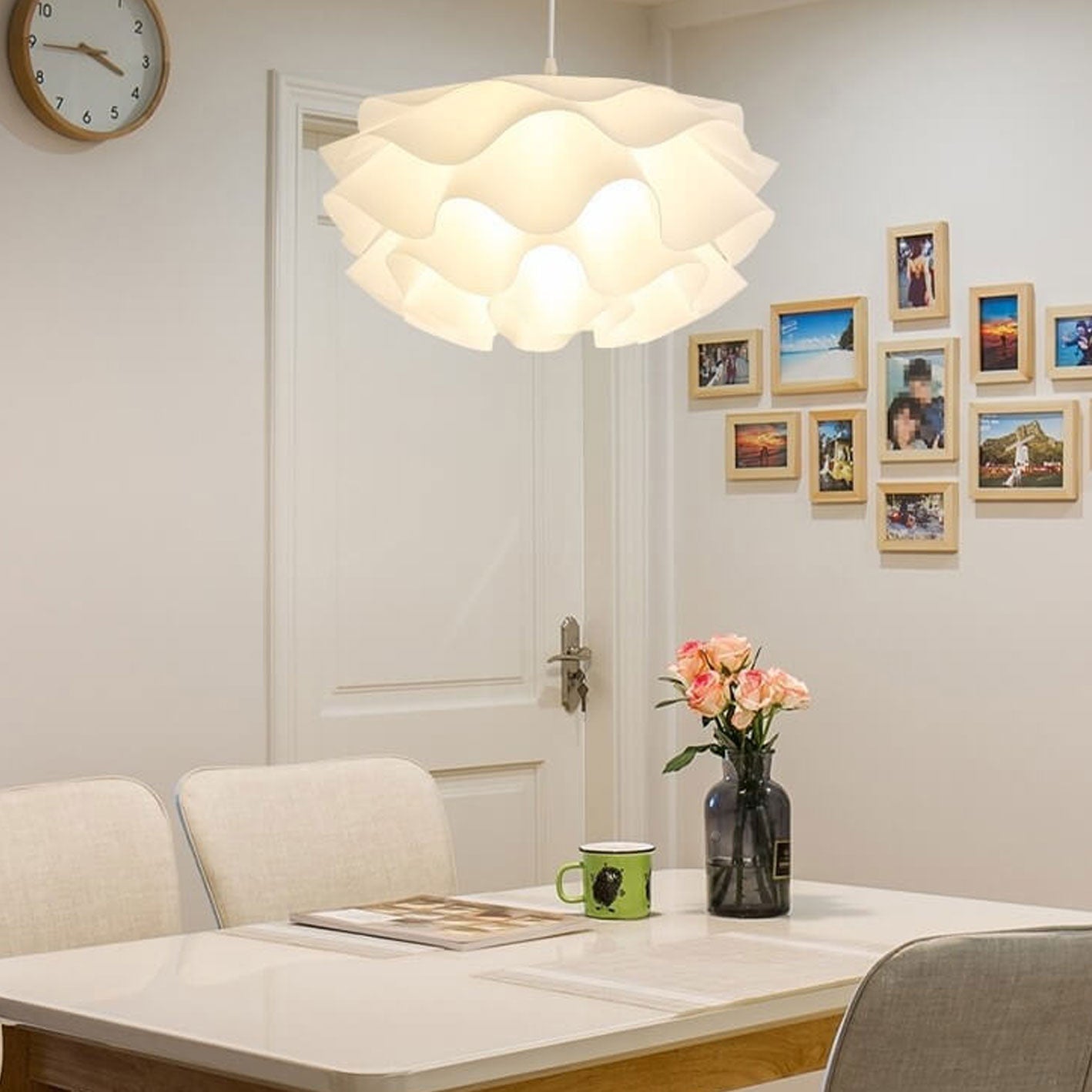 Minimalist Floral Acrylic Multi-Layer Pendant Light