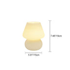 Contemporary Striped Mushroom Glass Table Lamp - 1 Light