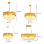 Luxury Round Oval Crystal Chandelier with Three-Step Dimming