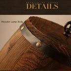 Rustic Round Wooden Wine Barrel Pendant Light