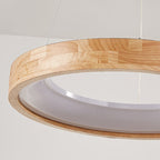Log Circle LED Island Chandelier