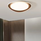 Contemporary Wood Grain Pebble LED Flush Mount Ceiling