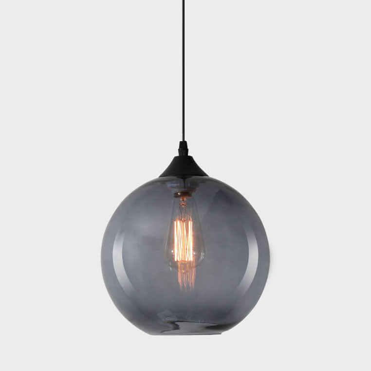 Premium Nordic Minimalist Round Glass Pendant Light - 1-Light