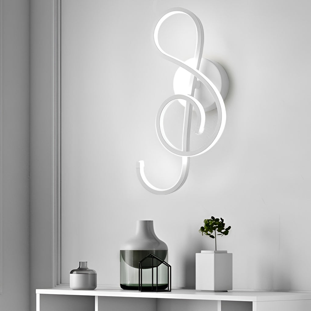 Modern LED Musical Note Wall Light - Elegant Home Decor