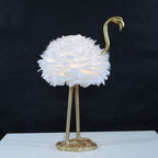 Nordic Goose Feather Flamingo Table Lamp - 1-Light Design for Bedside
