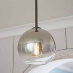 Nordic Gradient Glass Globe Pendant Light - 1-Light