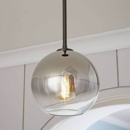 Nordic Gradient Glass Globe Pendant Light - 1-Light