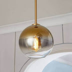Nordic Gradient Glass Globe Pendant Light - 1-Light